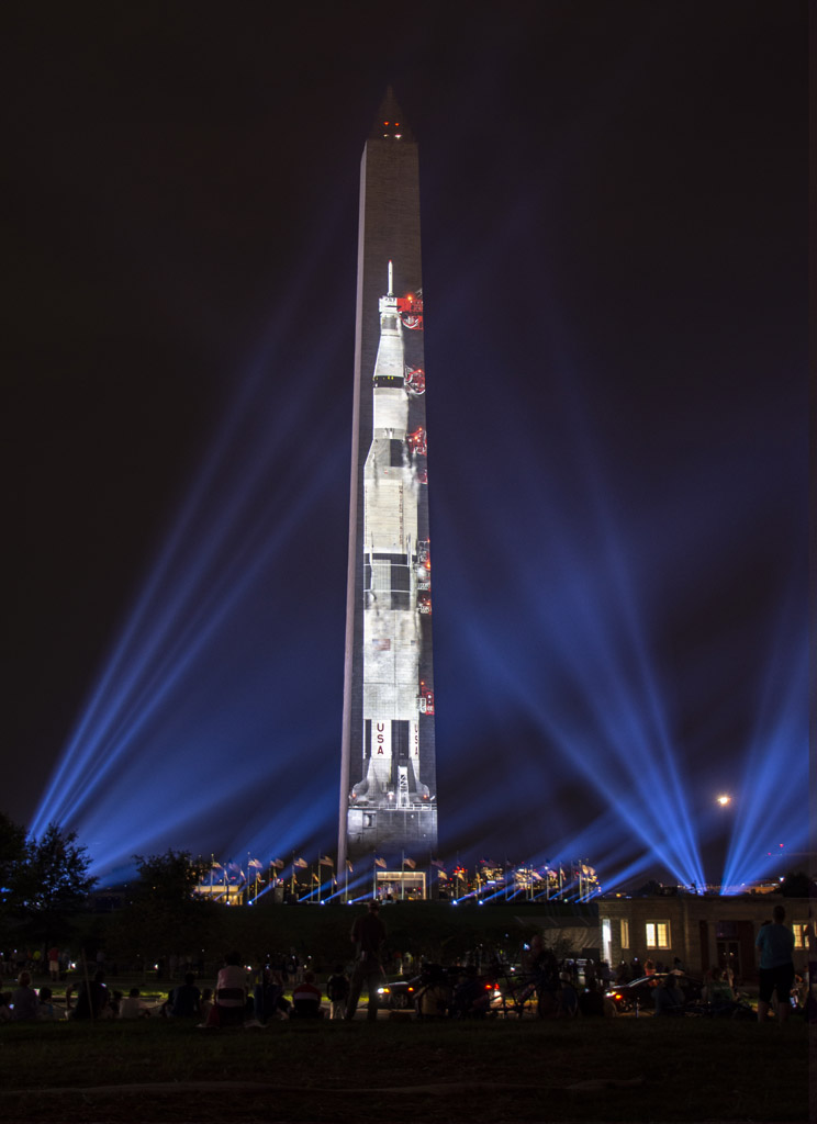 Apollo 11 on the Washington Monument