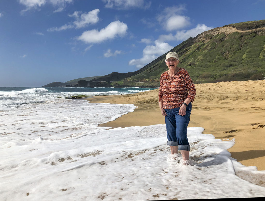 Mom on beach