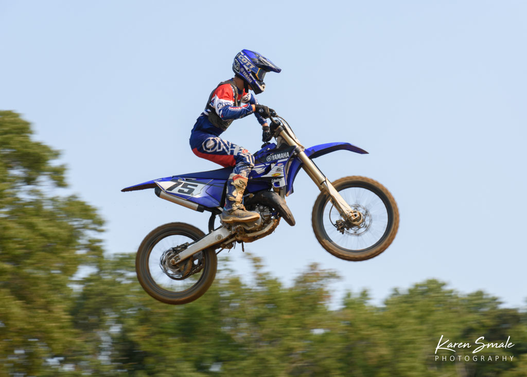 motocross bike in the air